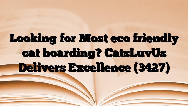 Looking for Most eco friendly cat boarding? CatsLuvUs Delivers Excellence