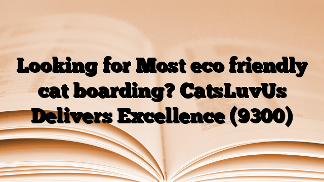 Looking for Most eco friendly cat boarding? CatsLuvUs Delivers Excellence
