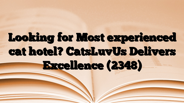 Looking for Most experienced cat hotel? CatsLuvUs Delivers Excellence