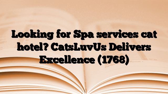 Looking for Spa services cat hotel? CatsLuvUs Delivers Excellence