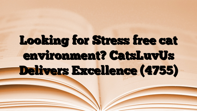 Looking for Stress free cat environment? CatsLuvUs Delivers Excellence