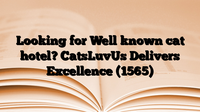 Looking for Well known cat hotel? CatsLuvUs Delivers Excellence