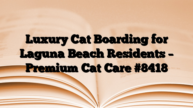 Luxury Cat Boarding for Laguna Beach Residents – Premium Cat Care