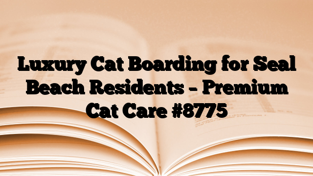 Luxury Cat Boarding for Seal Beach Residents – Premium Cat Care