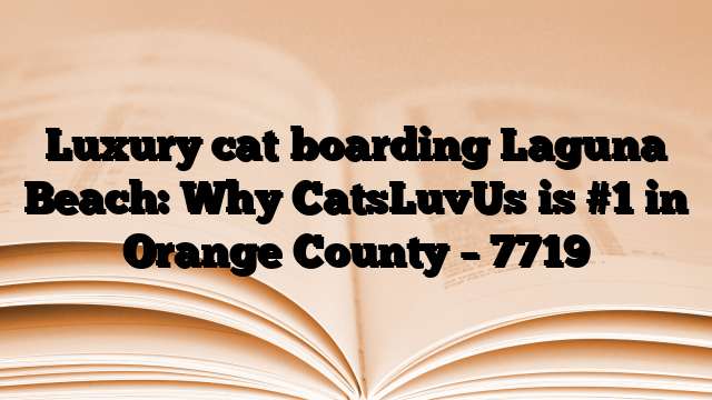 Luxury cat boarding Laguna Beach: Why CatsLuvUs is #1 in Orange County
