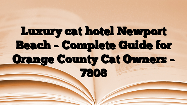 Luxury cat hotel Newport Beach – Complete Guide for Orange County Cat Owners
