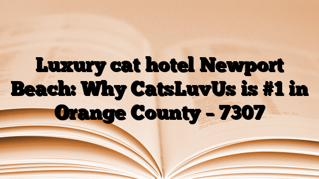 Luxury cat hotel Newport Beach: Why CatsLuvUs is #1 in Orange County