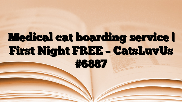 Medical cat boarding service | First Night FREE – CatsLuvUs
