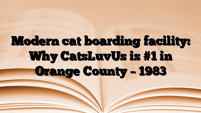 Modern cat boarding facility: Why CatsLuvUs is #1 in Orange County