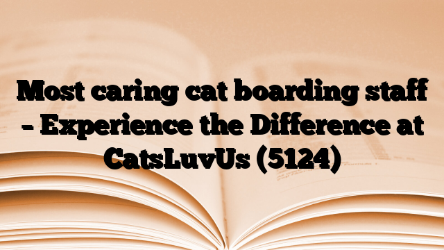 Most caring cat boarding staff – Experience the Difference at CatsLuvUs
