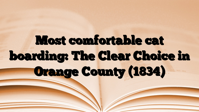 Most comfortable cat boarding: The Clear Choice in Orange County