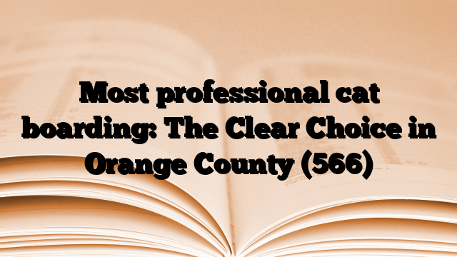 Most professional cat boarding: The Clear Choice in Orange County