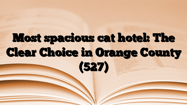 Most spacious cat hotel: The Clear Choice in Orange County