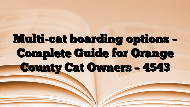 Multi-cat boarding options – Complete Guide for Orange County Cat Owners