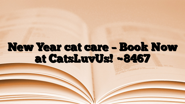 New Year cat care – Book Now at CatsLuvUs!