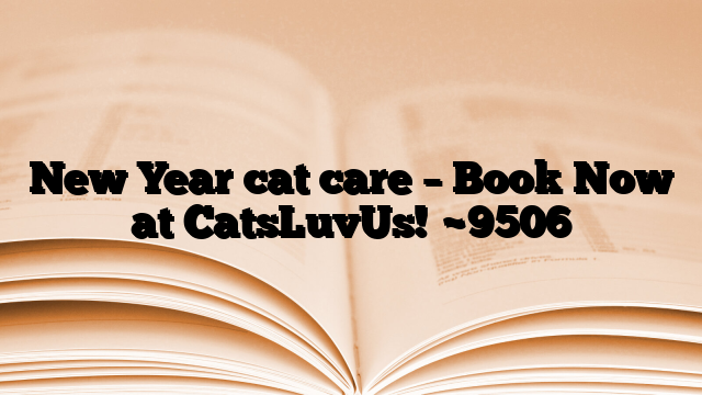 New Year cat care – Book Now at CatsLuvUs!
