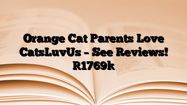 Orange Cat Parents Love CatsLuvUs – See Reviews!