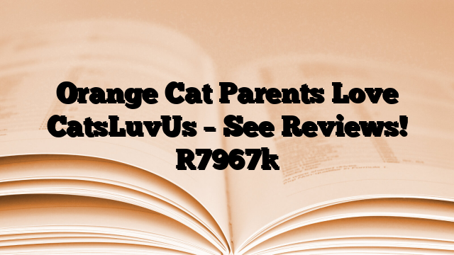 Orange Cat Parents Love CatsLuvUs – See Reviews!