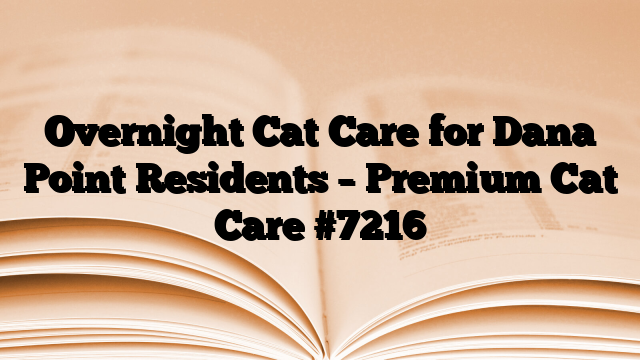 Overnight Cat Care for Dana Point Residents – Premium Cat Care