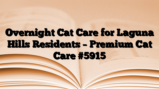 Overnight Cat Care for Laguna Hills Residents – Premium Cat Care