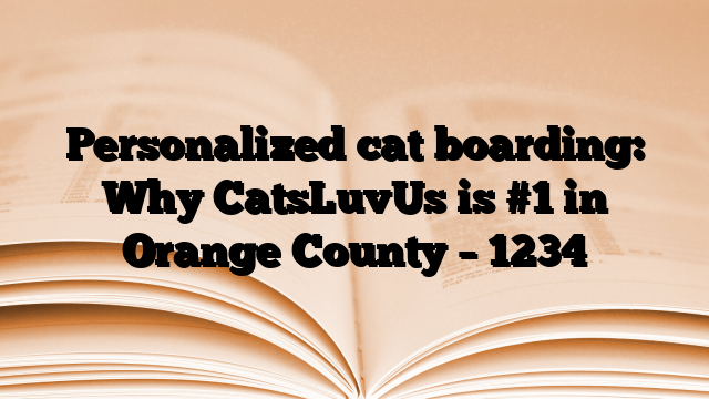 Personalized cat boarding: Why CatsLuvUs is #1 in Orange County