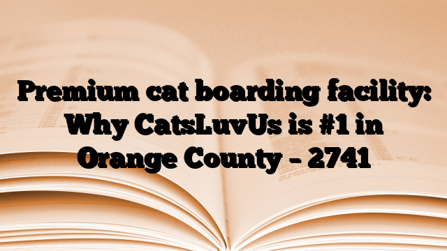 Premium cat boarding facility: Why CatsLuvUs is #1 in Orange County