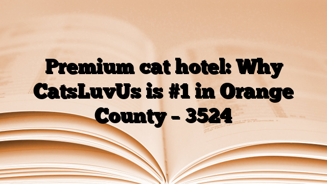 Premium cat hotel: Why CatsLuvUs is #1 in Orange County