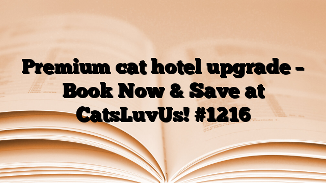 Premium cat hotel upgrade – Book Now & Save at CatsLuvUs!