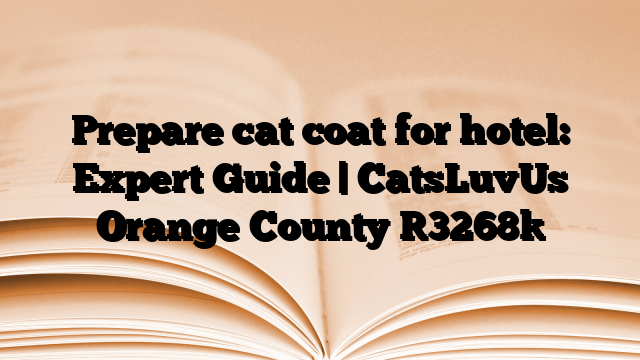 Prepare cat coat for hotel: Expert Guide | CatsLuvUs Orange County