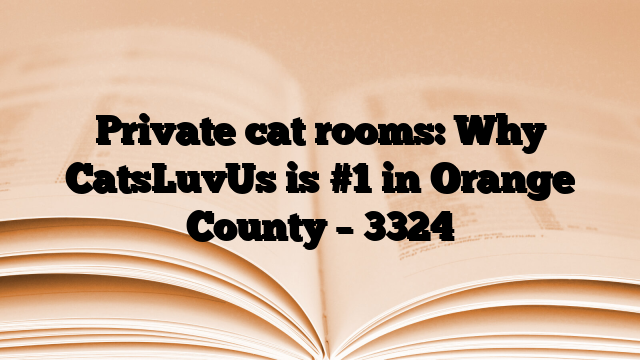 Private cat rooms: Why CatsLuvUs is #1 in Orange County