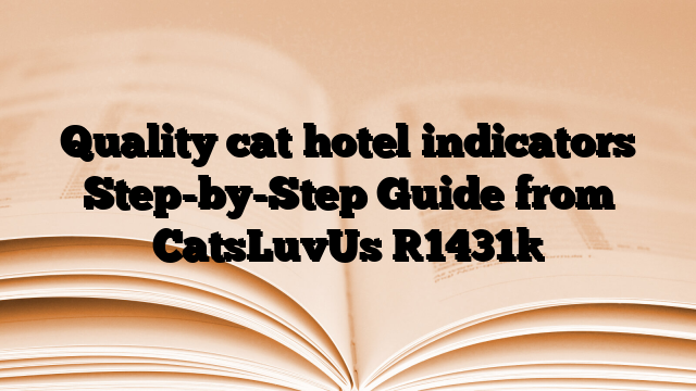 Quality cat hotel indicators Step-by-Step Guide from CatsLuvUs