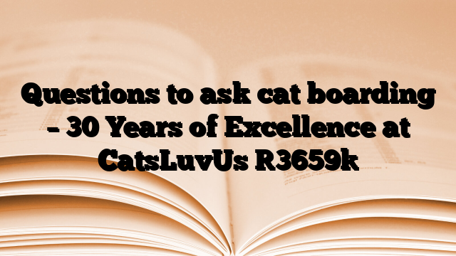 Questions to ask cat boarding – 30 Years of Excellence at CatsLuvUs