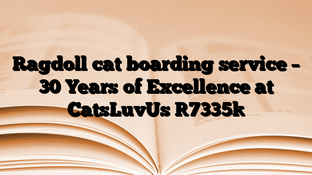 Ragdoll cat boarding service – 30 Years of Excellence at CatsLuvUs
