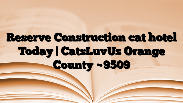 Reserve Construction cat hotel Today | CatsLuvUs Orange County