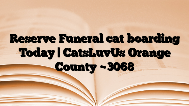 Reserve Funeral cat boarding Today | CatsLuvUs Orange County