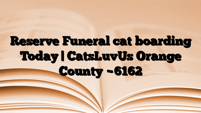 Reserve Funeral cat boarding Today | CatsLuvUs Orange County