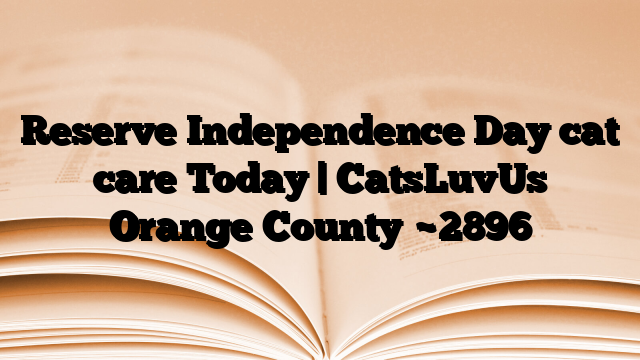 Reserve Independence Day cat care Today | CatsLuvUs Orange County