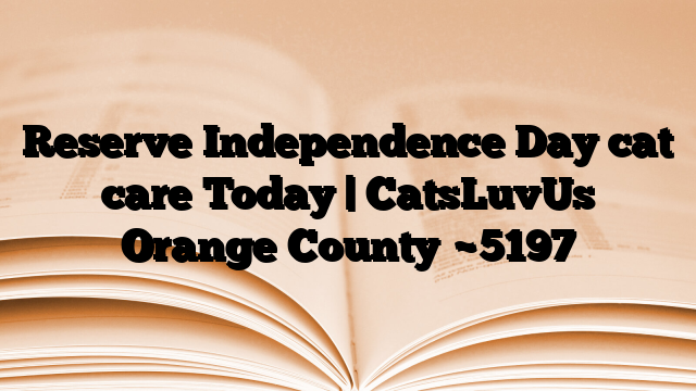 Reserve Independence Day cat care Today | CatsLuvUs Orange County