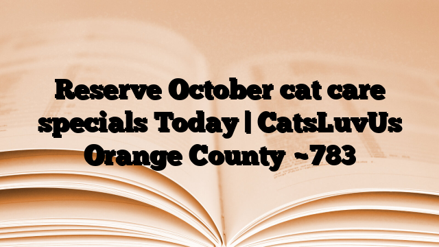 Reserve October cat care specials Today | CatsLuvUs Orange County