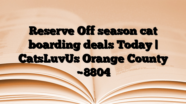 Reserve Off season cat boarding deals Today | CatsLuvUs Orange County