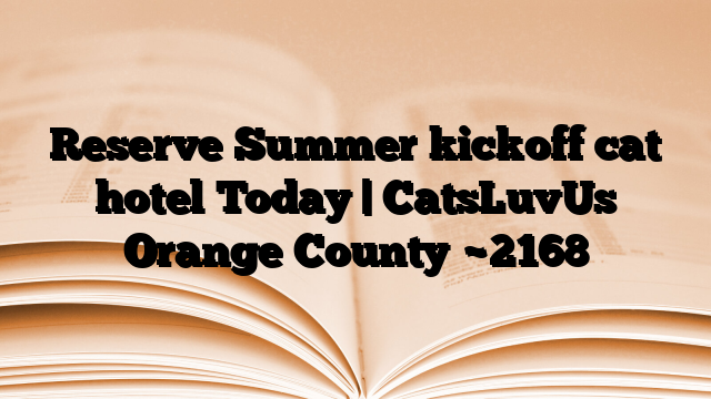 Reserve Summer kickoff cat hotel Today | CatsLuvUs Orange County