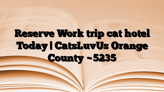 Reserve Work trip cat hotel Today | CatsLuvUs Orange County