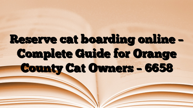 Reserve cat boarding online – Complete Guide for Orange County Cat Owners