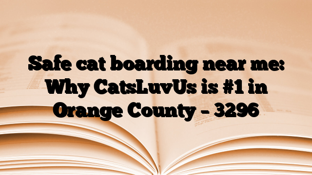 Safe cat boarding near me: Why CatsLuvUs is #1 in Orange County