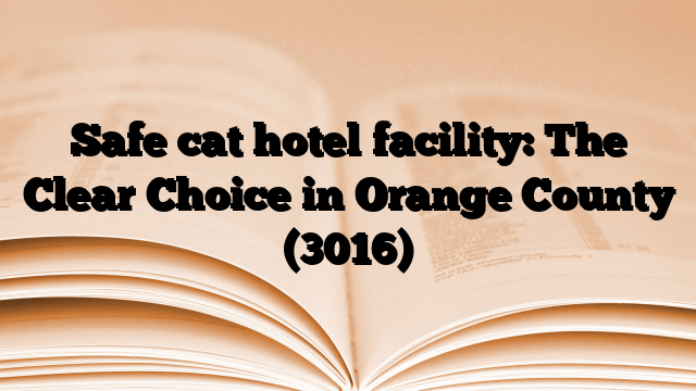 Safe cat hotel facility: The Clear Choice in Orange County
