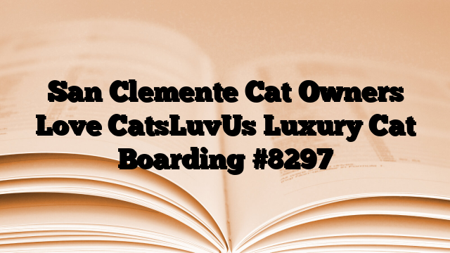 San Clemente Cat Owners Love CatsLuvUs Luxury Cat Boarding