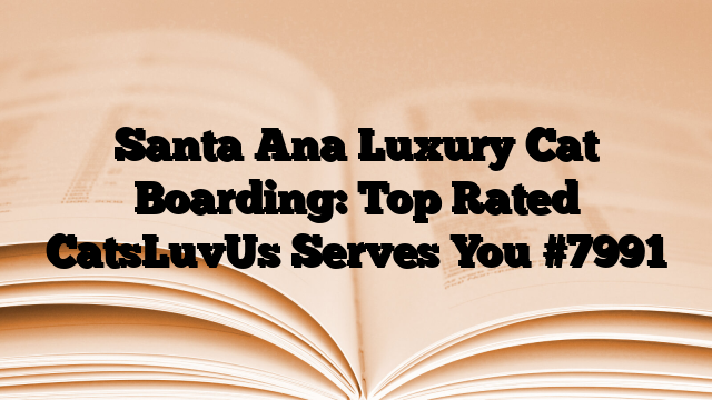 Santa Ana Luxury Cat Boarding: Top Rated CatsLuvUs Serves You