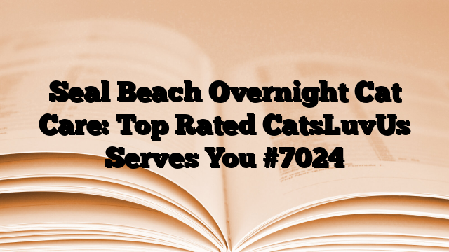 Seal Beach Overnight Cat Care: Top Rated CatsLuvUs Serves You