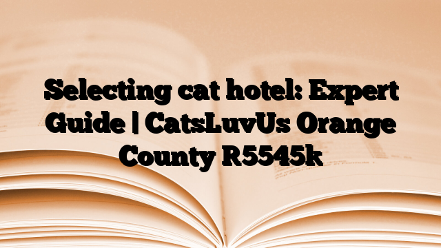 Selecting cat hotel: Expert Guide | CatsLuvUs Orange County