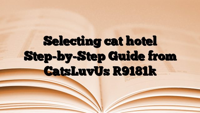 Selecting cat hotel Step-by-Step Guide from CatsLuvUs
